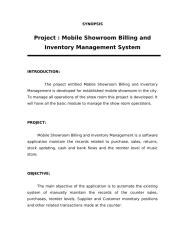 Synopsis Mobile Showroom Billing and Inventory Management.doc