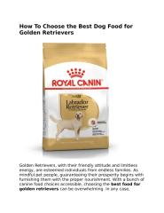 How To Choose the Best Dog Food for Golden Retrievers.docx