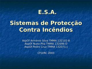 Sistemas de Protecção Contra Incêndios.ppt
